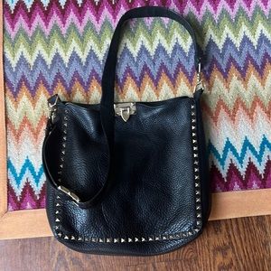 Valentino black rock stud crossbody bag
